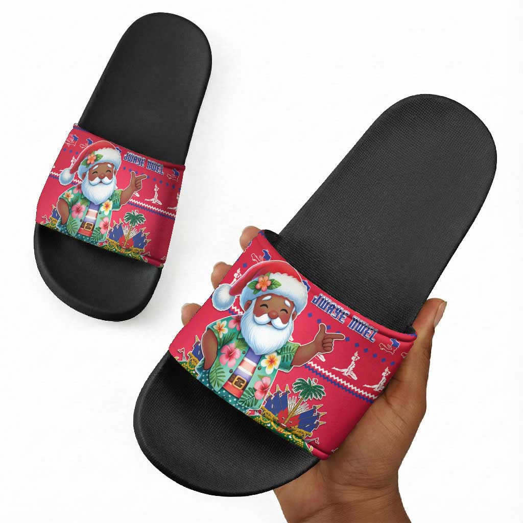 Afro Haiti Christmas Slide Sandals Haitian Santa Jwaye Nwel