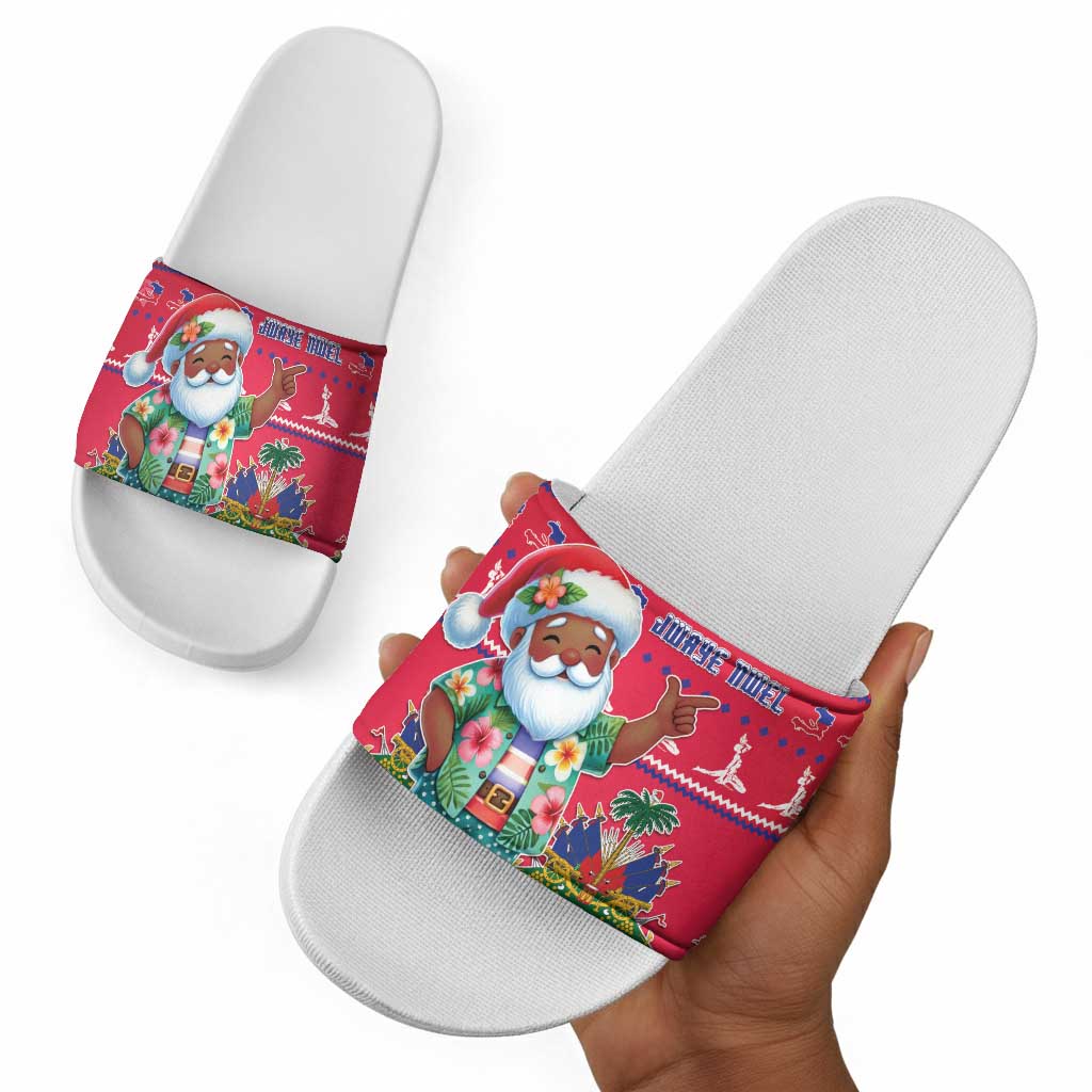 Afro Haiti Christmas Slide Sandals Haitian Santa Jwaye Nwel