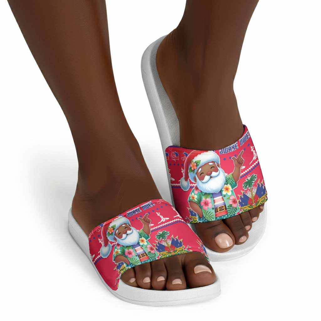 Afro Haiti Christmas Slide Sandals Haitian Santa Jwaye Nwel