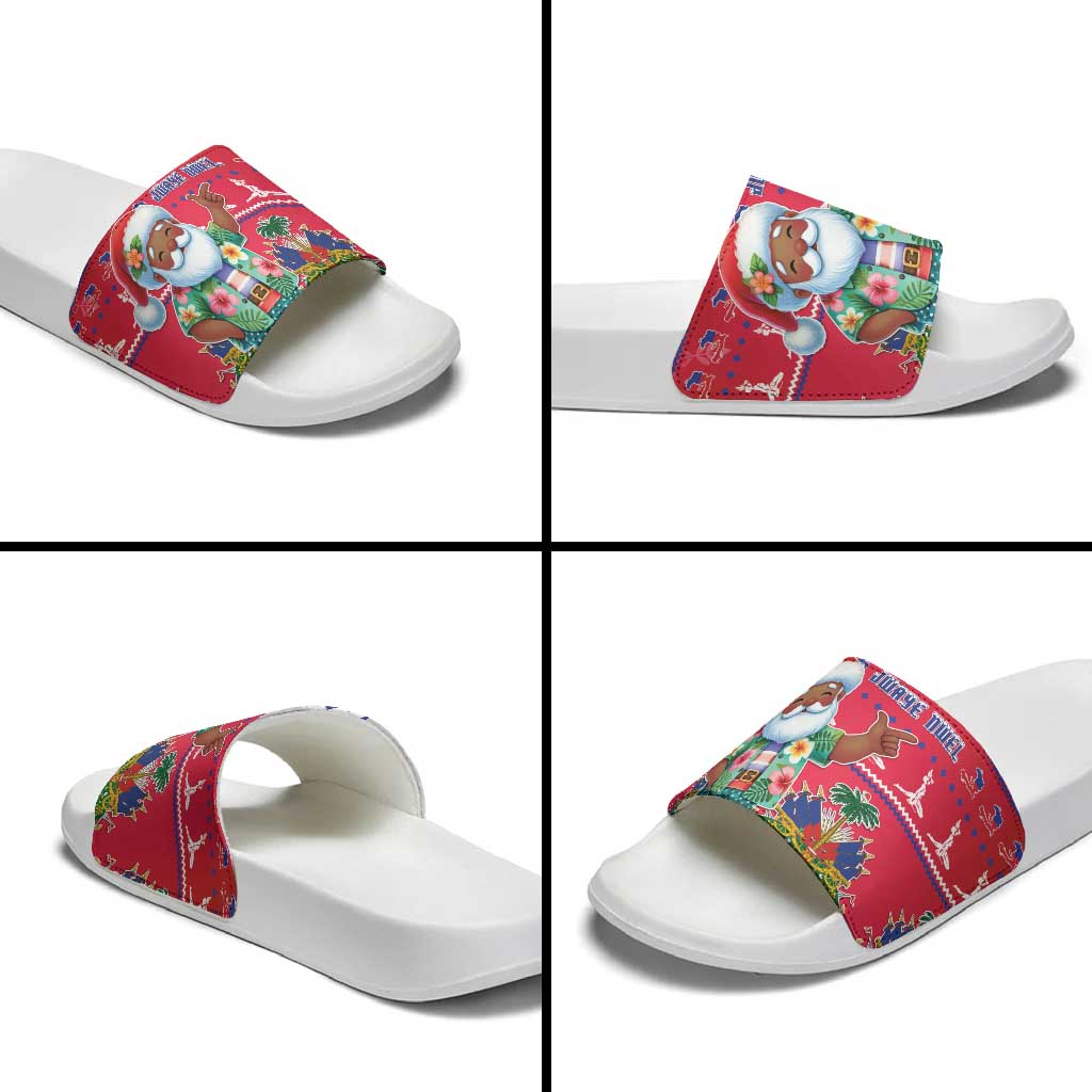 Afro Haiti Christmas Slide Sandals Haitian Santa Jwaye Nwel