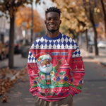 Afro Haiti Christmas Sweatshirt Haitian Santa Jwaye Nwel - African Pride