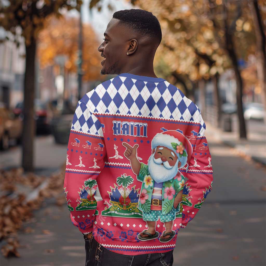 Afro Haiti Christmas Sweatshirt Haitian Santa Jwaye Nwel - African Pride