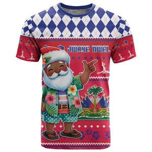 Afro Haiti Christmas T shirt Haitian Santa Jwaye Nwel - African Pride