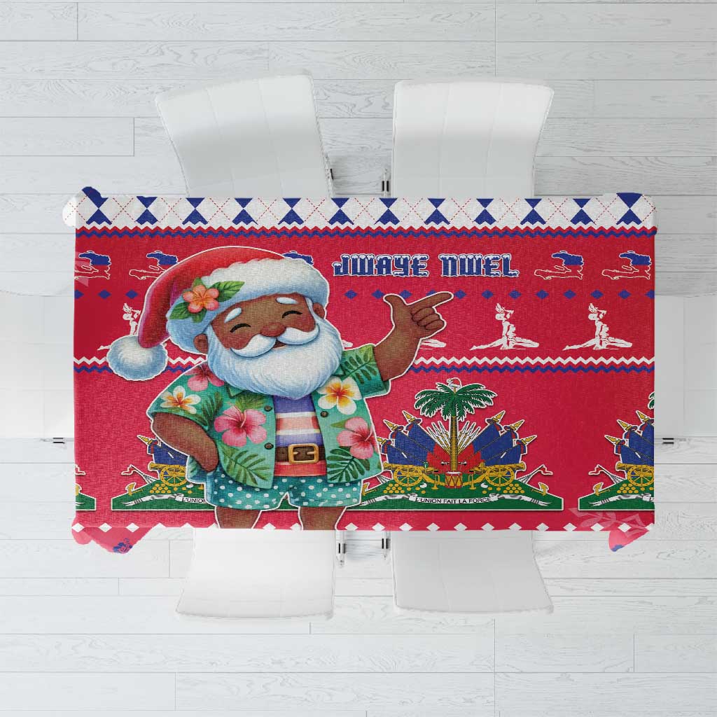 Afro Haiti Christmas Tablecloth Haitian Santa Jwaye Nwel - African Pride