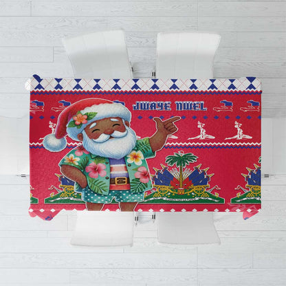 Afro Haiti Christmas Tablecloth Haitian Santa Jwaye Nwel - African Pride
