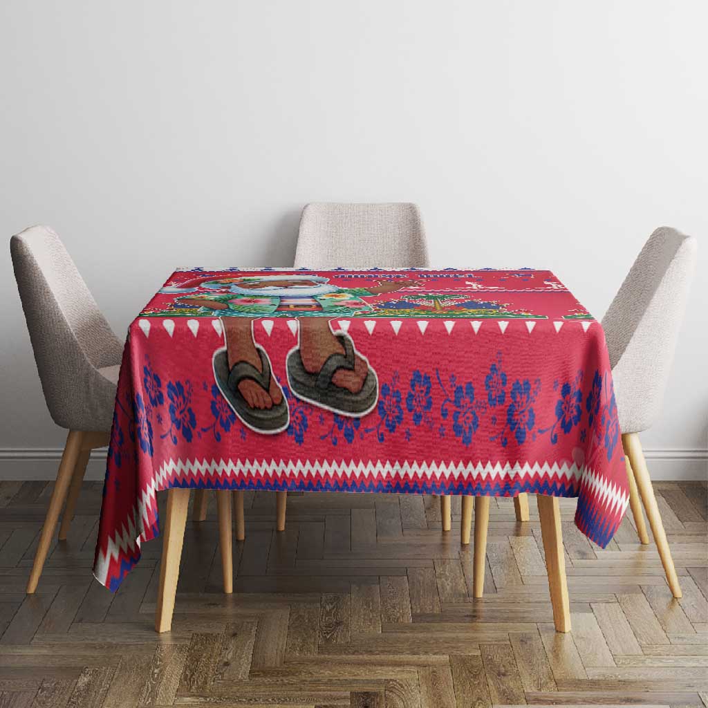 Afro Haiti Christmas Tablecloth Haitian Santa Jwaye Nwel - African Pride