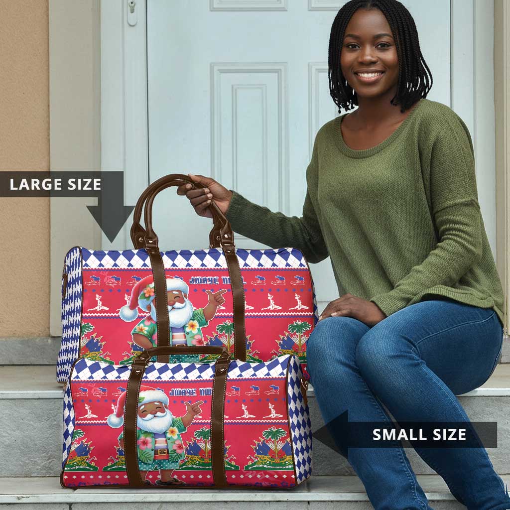 Afro Haiti Christmas Travel Bag Haitian Santa Jwaye Nwel