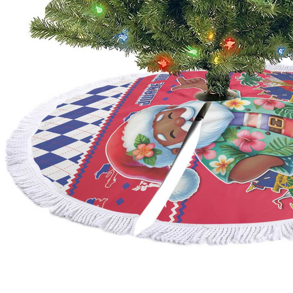 Afro Haiti Christmas Tree Skirt Haitian Santa Jwaye Nwel - African Pride