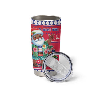 Afro Haiti Christmas Tumbler Cup Haitian Santa Jwaye Nwel - African Pride