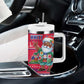 Afro Haiti Christmas Tumbler With Handle Haitian Santa Jwaye Nwel - African Pride