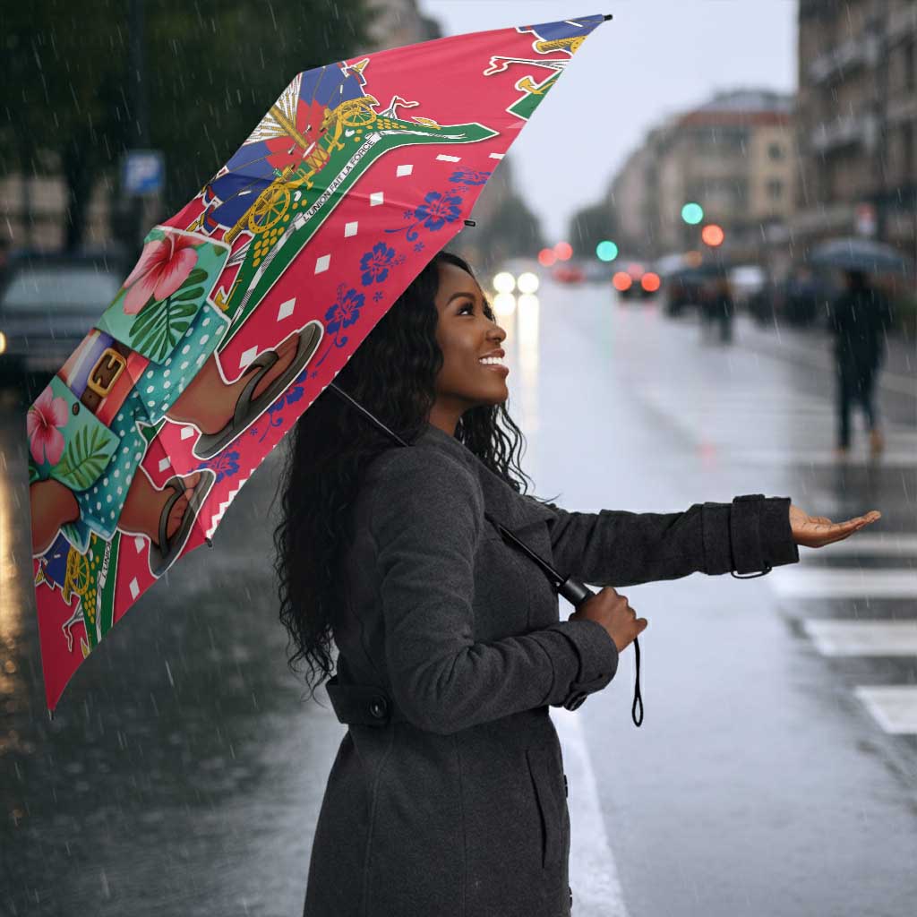 Afro Haiti Christmas Umbrella Haitian Santa Jwaye Nwel