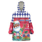 Afro Haiti Christmas Wearable Blanket Hoodie Haitian Santa Jwaye Nwel - African Pride