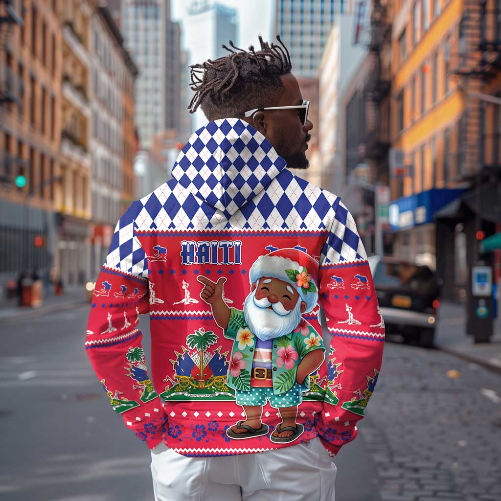 Afro Haiti Christmas Zip Hoodie Haitian Santa Jwaye Nwel - African Pride