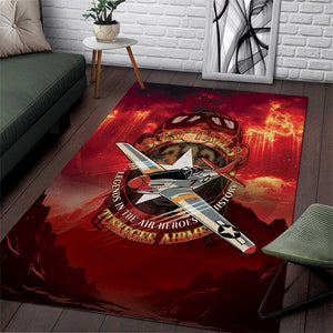Red Tails Tuskegee Airmen Area Rug Honoring The Legend