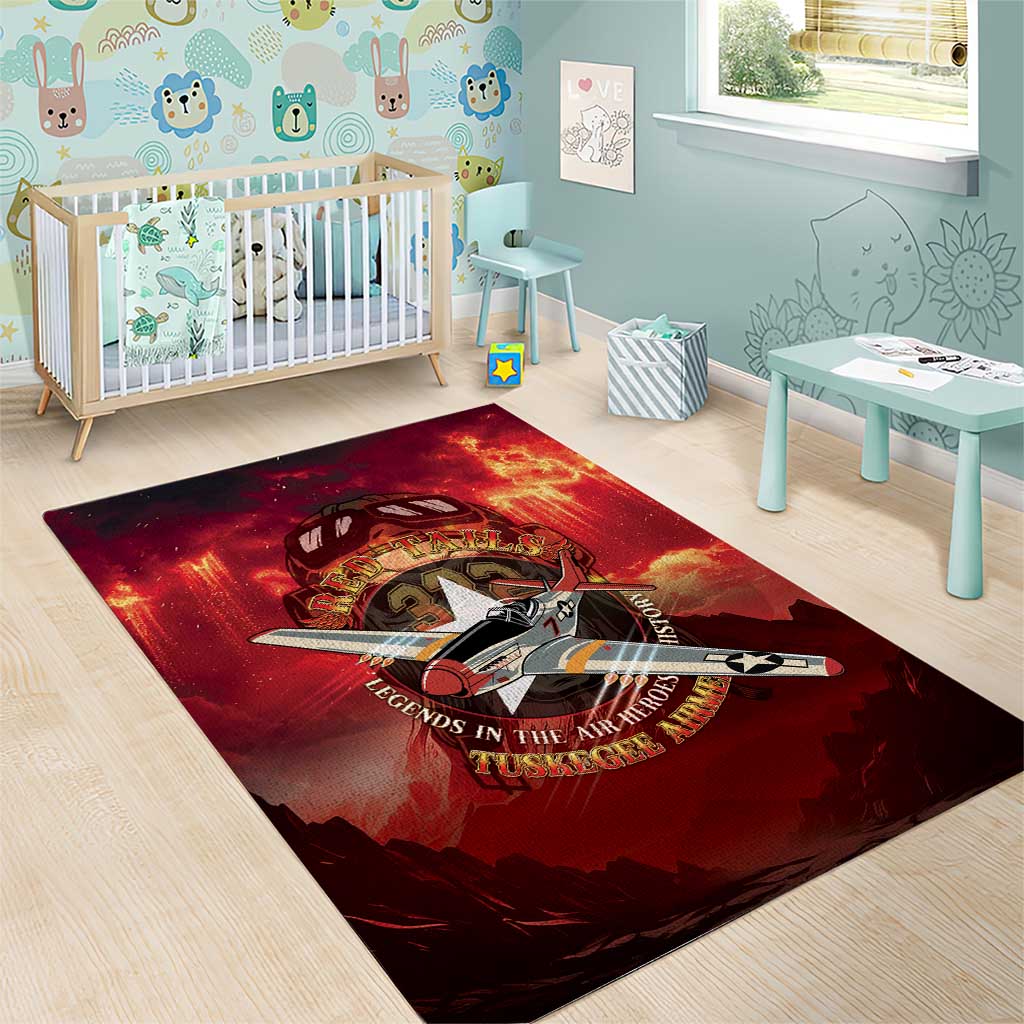 Red Tails Tuskegee Airmen Area Rug Honoring The Legend