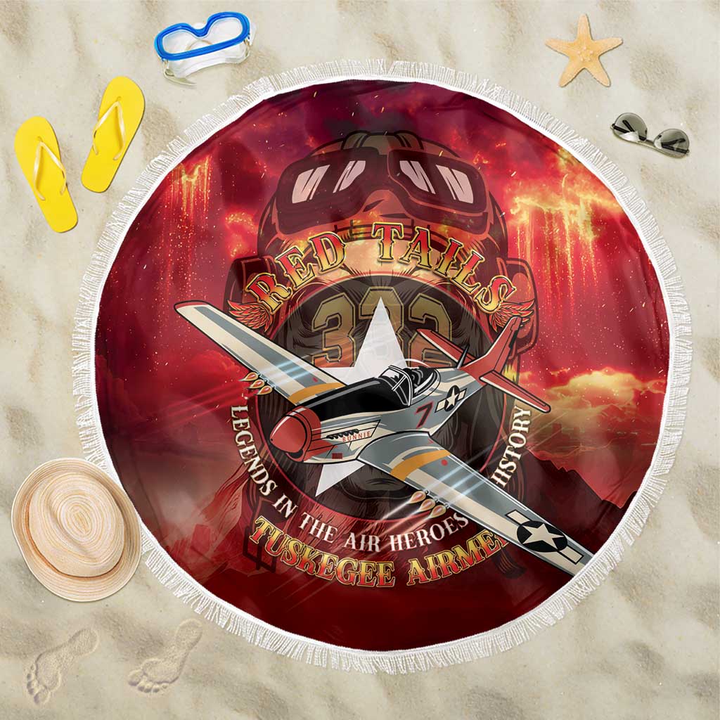 Red Tails Tuskegee Airmen Beach Blanket Honoring The Legend