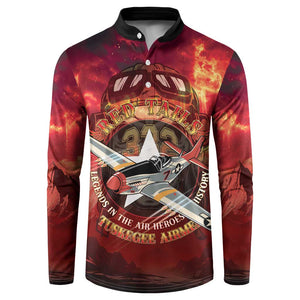 Red Tails Tuskegee Airmen Button Sweatshirt Honoring The Legend