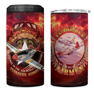 Red Tails Tuskegee Airmen 4 in 1 Can Cooler Tumbler Honoring The Legend