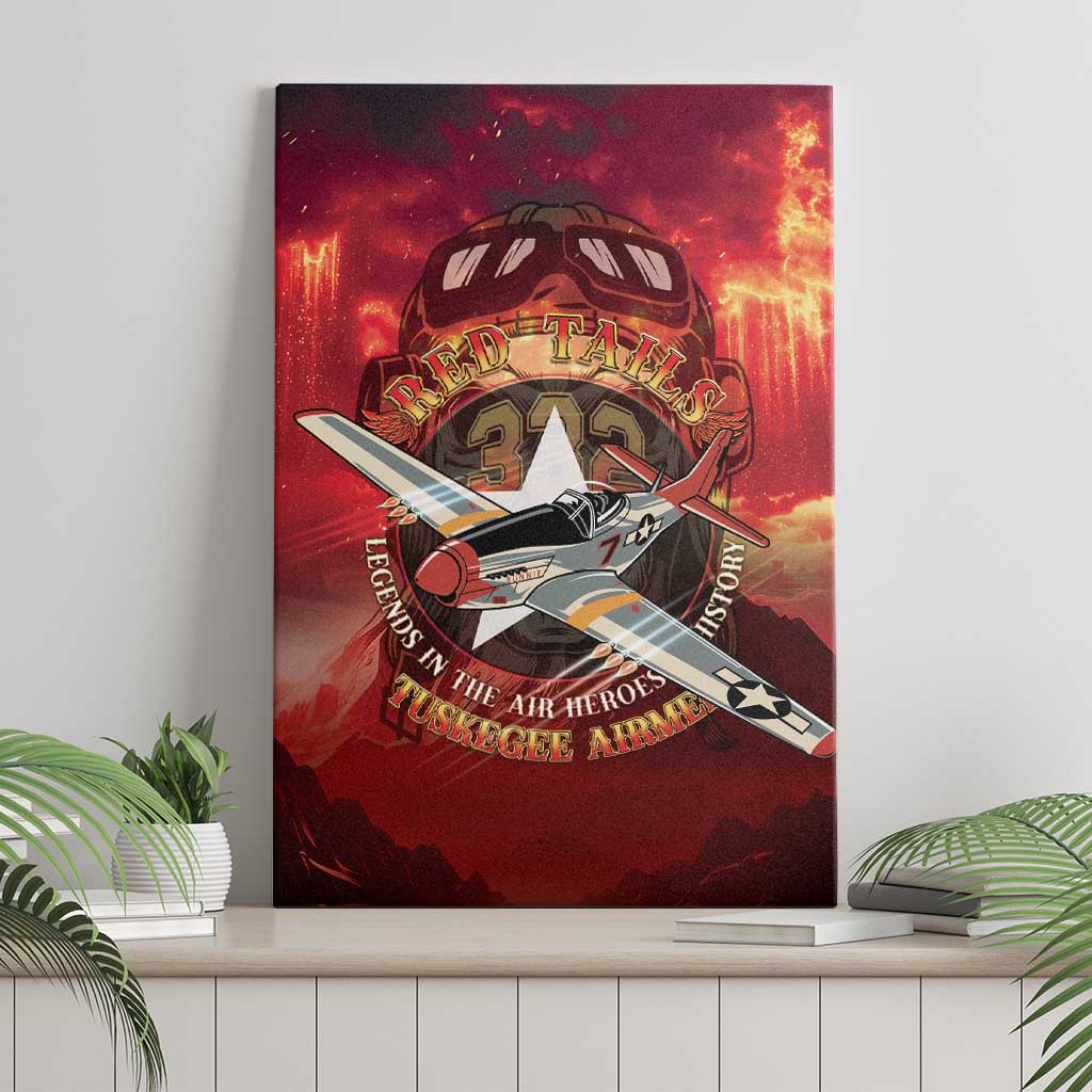 Red Tails Tuskegee Airmen Canvas Wall Art Honoring The Legend
