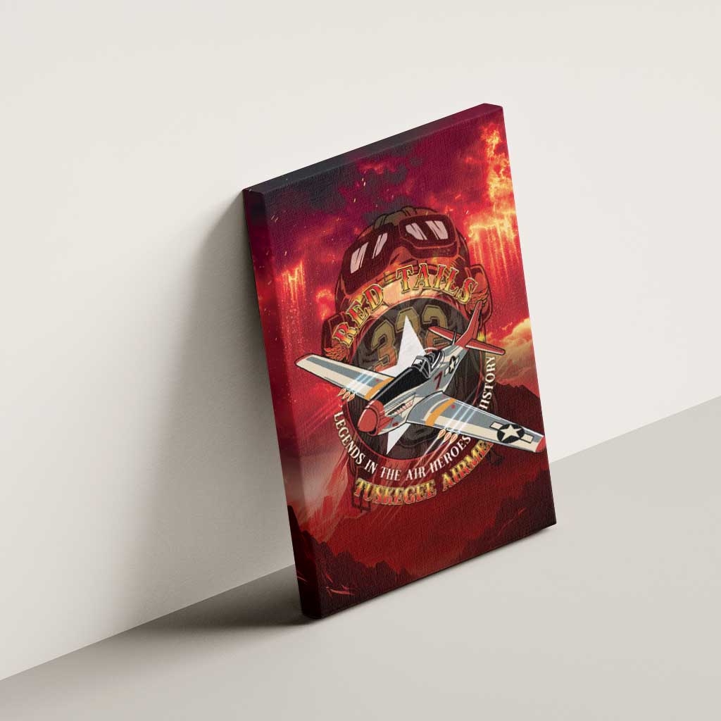 Red Tails Tuskegee Airmen Canvas Wall Art Honoring The Legend