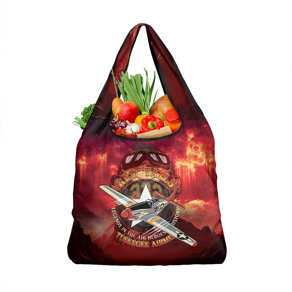 Red Tails Tuskegee Airmen Grocery Bag Honoring The Legend