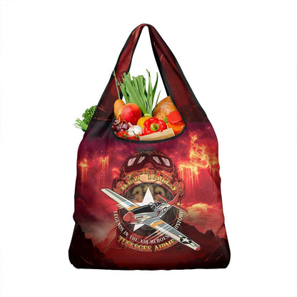 Red Tails Tuskegee Airmen Grocery Bag Honoring The Legend