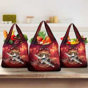 Red Tails Tuskegee Airmen Grocery Bag Honoring The Legend