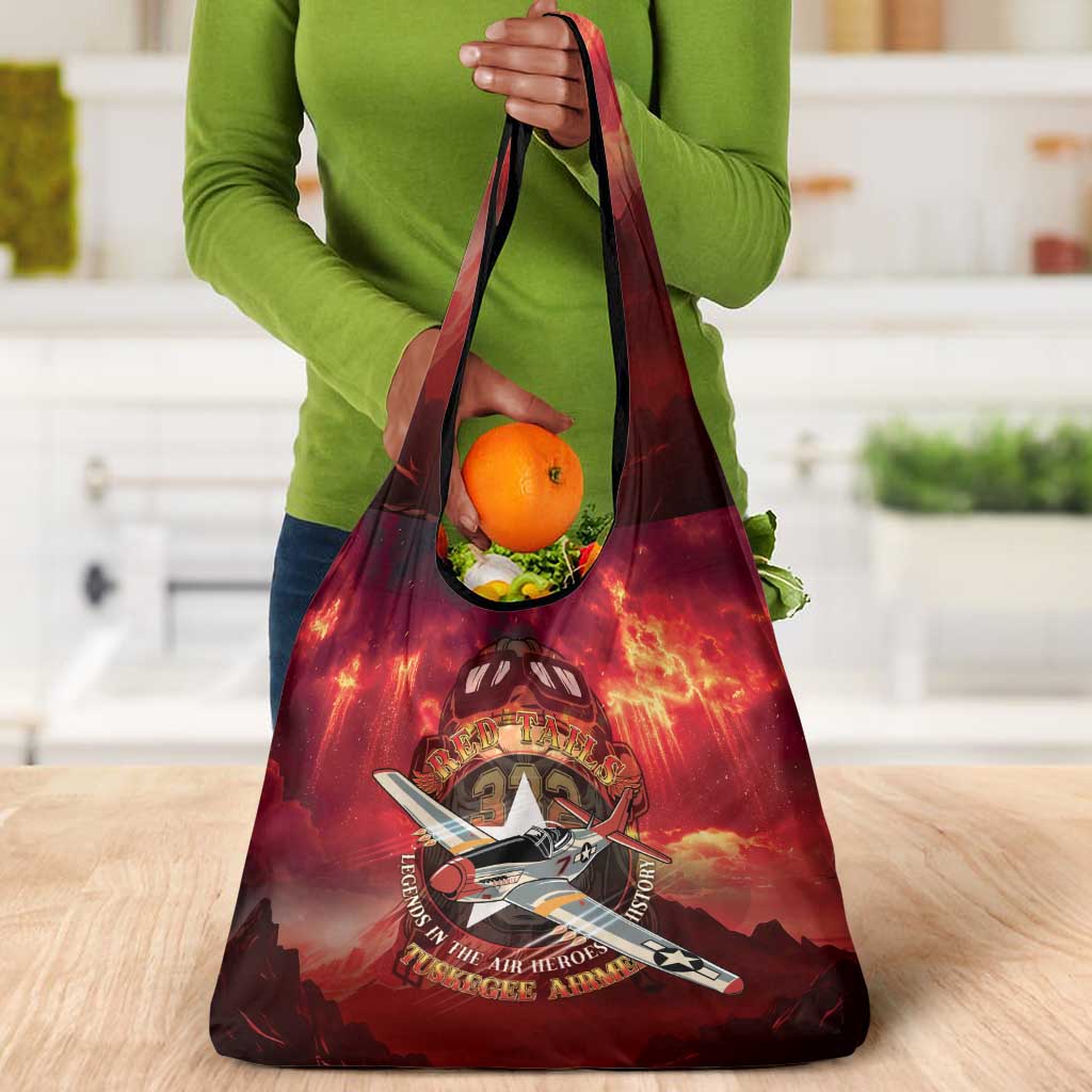 Red Tails Tuskegee Airmen Grocery Bag Honoring The Legend