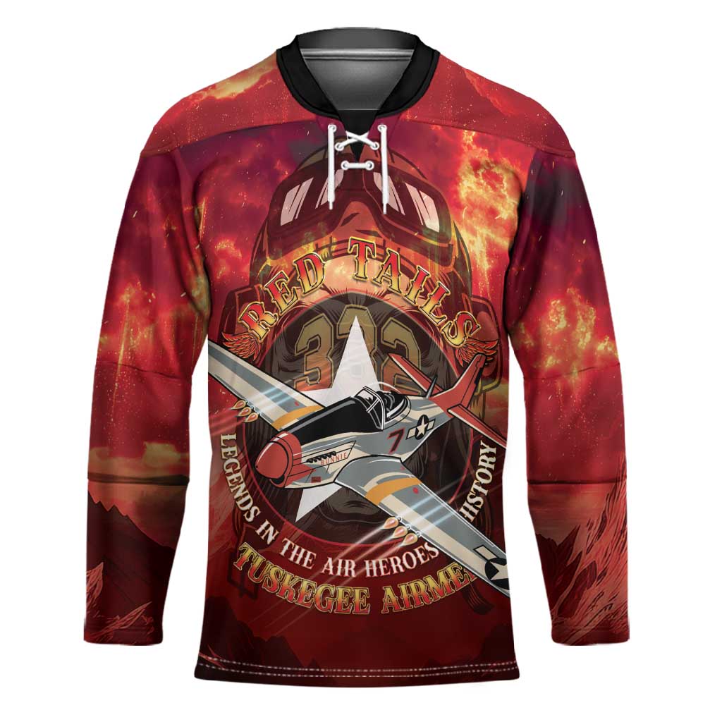 Red Tails Tuskegee Airmen Hockey Jersey Honoring The Legend