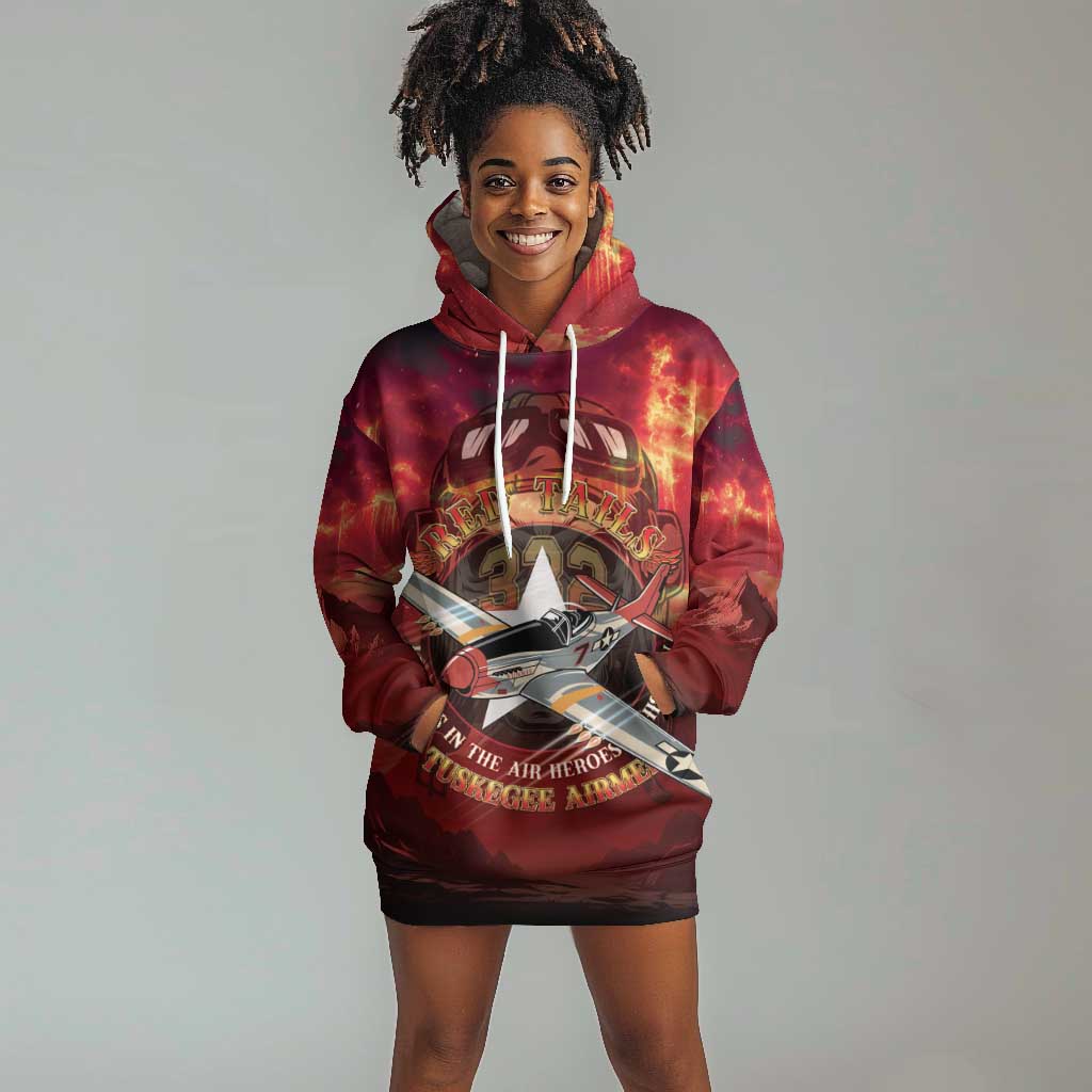 Red Tails Tuskegee Airmen Hoodie Dress Honoring The Legend