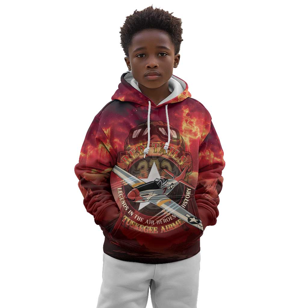 Red Tails Tuskegee Airmen Kid Hoodie Honoring The Legend