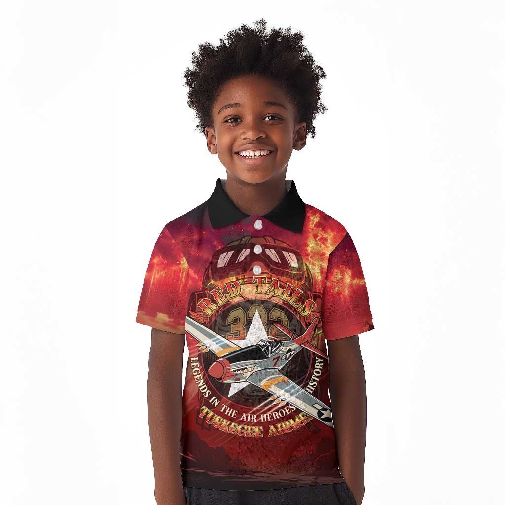Red Tails Tuskegee Airmen Kid Polo Shirt Honoring The Legend