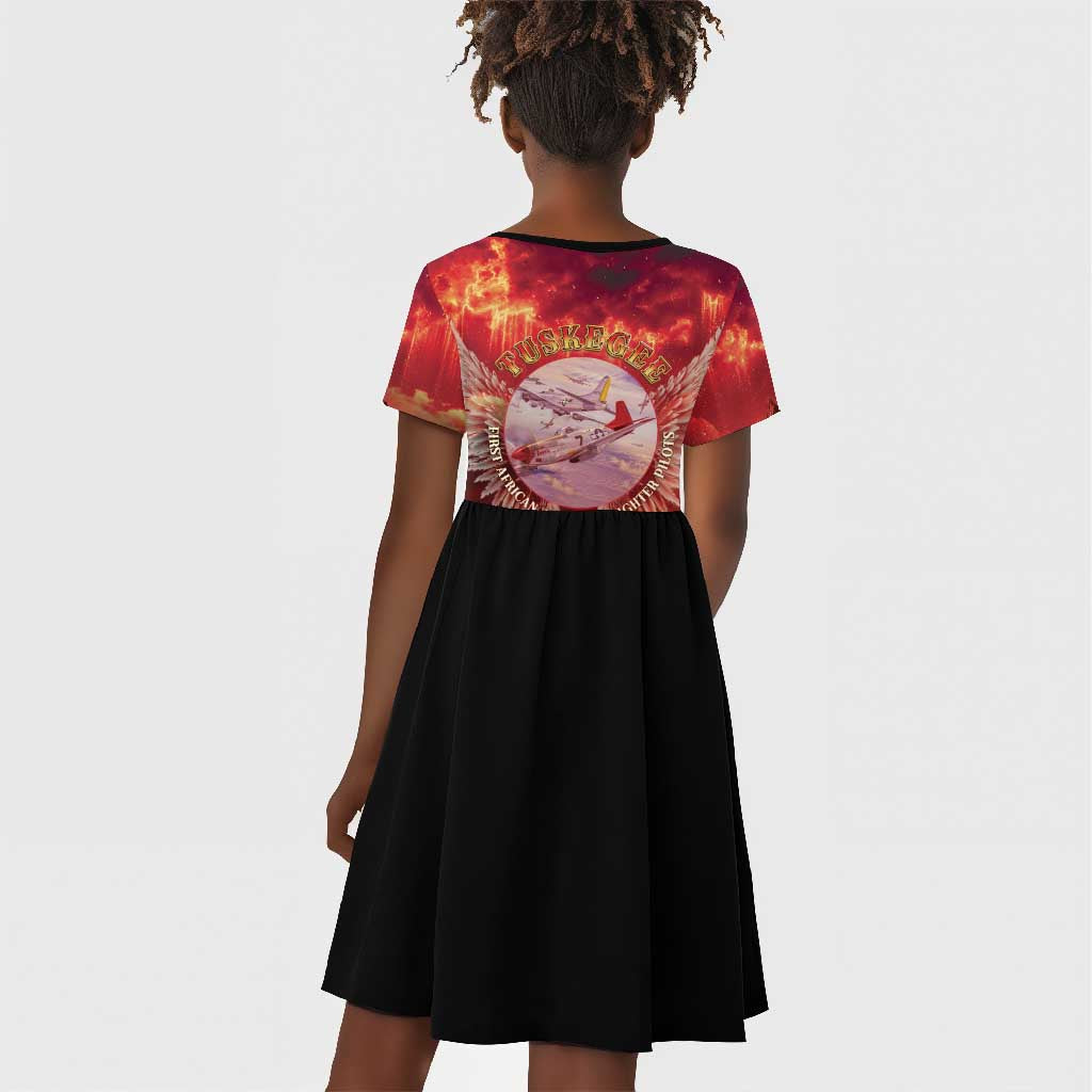 Red Tails Tuskegee Airmen Kid Short Sleeve Dress Honoring The Legend