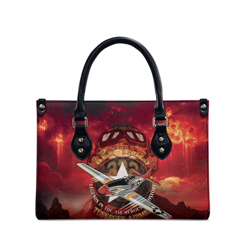 Red Tails Tuskegee Airmen Leather Bag Honoring The Legend