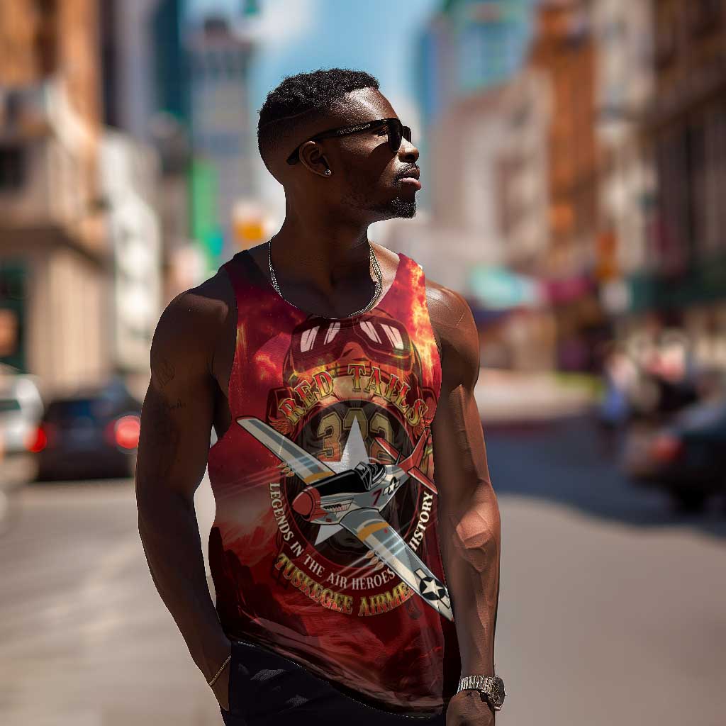 Red Tails Tuskegee Airmen Men Tank Top Honoring The Legend