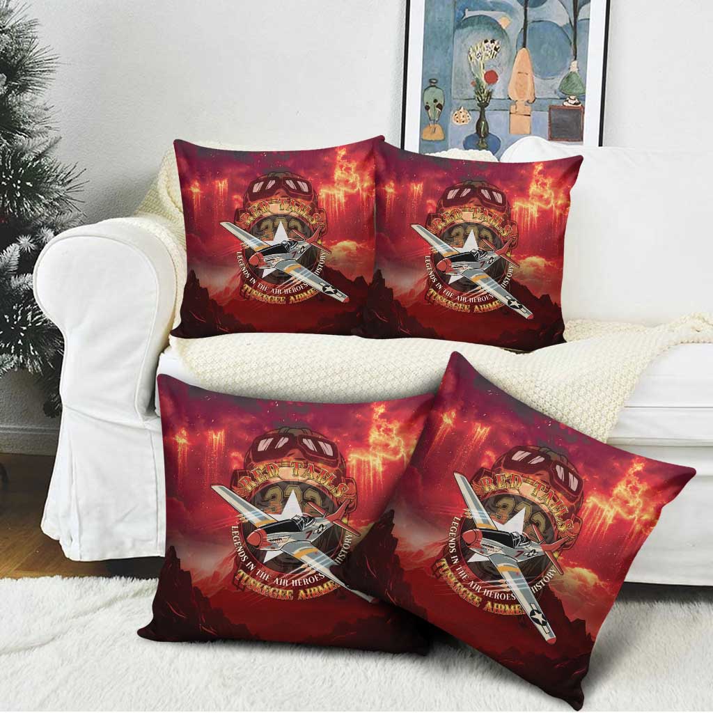 Red Tails Tuskegee Airmen Pillow Cover Honoring The Legend