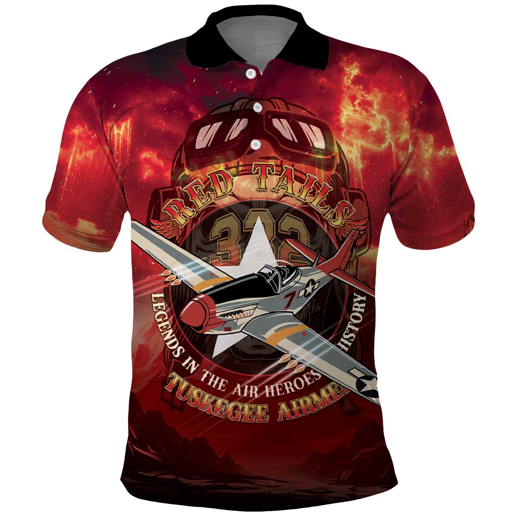 Red Tails Tuskegee Airmen Polo Shirt Honoring The Legend