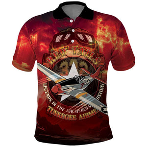 Red Tails Tuskegee Airmen Polo Shirt Honoring The Legend