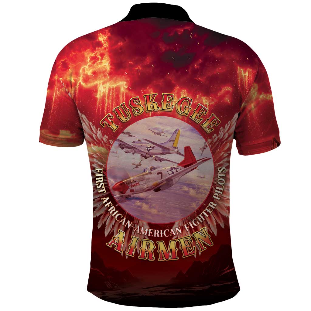 Red Tails Tuskegee Airmen Polo Shirt Honoring The Legend