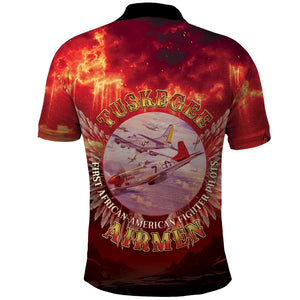 Red Tails Tuskegee Airmen Polo Shirt Honoring The Legend