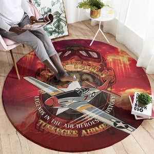 Red Tails Tuskegee Airmen Round Carpet Honoring The Legend