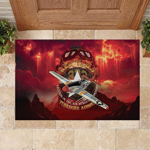 Red Tails Tuskegee Airmen Rubber Doormat Honoring The Legend