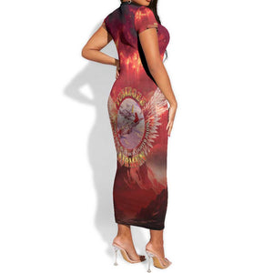 Red Tails Tuskegee Airmen Short Sleeve Bodycon Dress Honoring The Legend