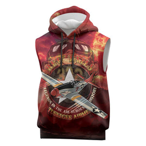 Red Tails Tuskegee Airmen Sleeveless Hoodie Honoring The Legend
