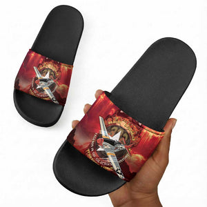 Red Tails Tuskegee Airmen Slide Sandals Honoring The Legend