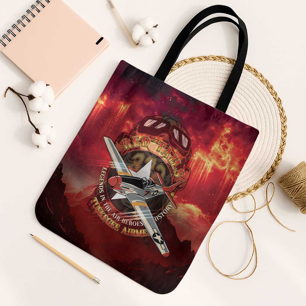 Red Tails Tuskegee Airmen Tote Bag Honoring The Legend