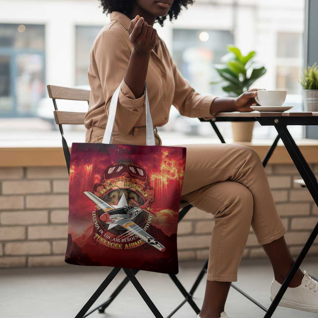 Red Tails Tuskegee Airmen Tote Bag Honoring The Legend