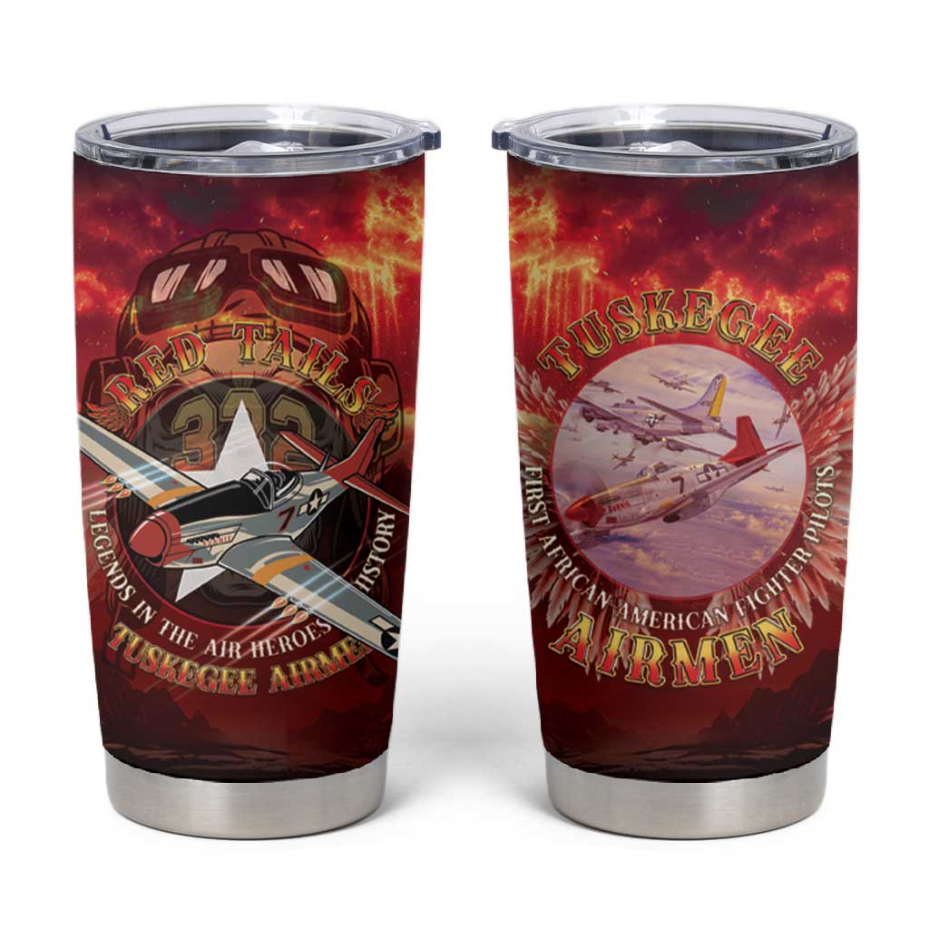 Red Tails Tuskegee Airmen Tumbler Cup Honoring The Legend