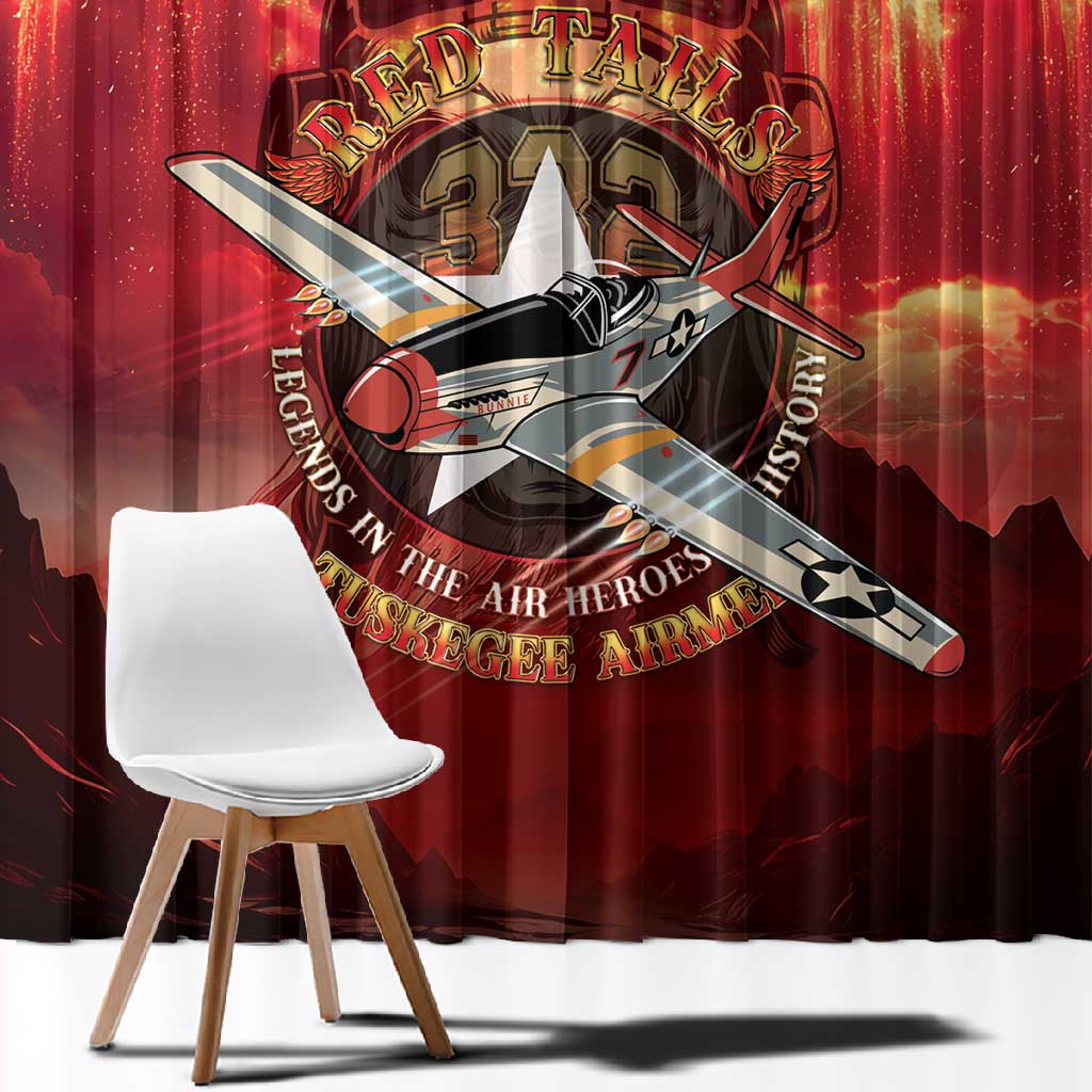 Red Tails Tuskegee Airmen Window Curtain Honoring The Legend