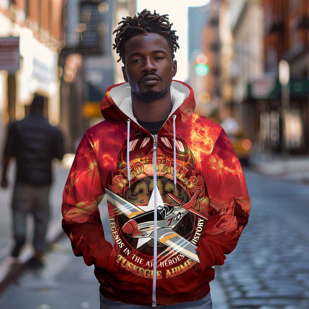 Red Tails Tuskegee Airmen Zip Hoodie Honoring The Legend